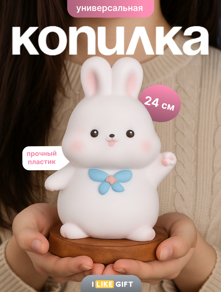 Копилка пластиковая iLikeGift Зайчик - фото 1