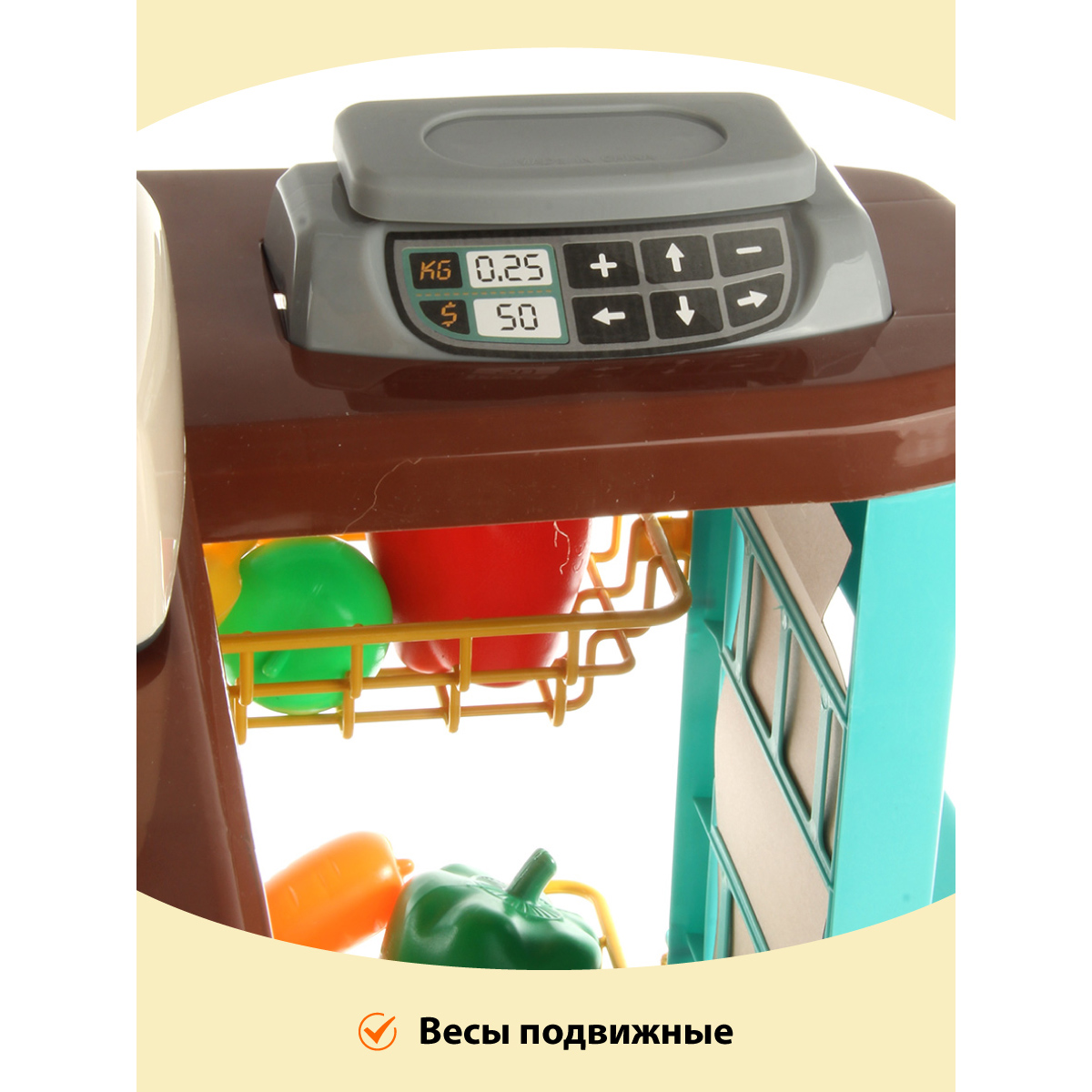 Игровой набор Veld Co касса, прилавок, продукты, тележки и корзинки - фото 7