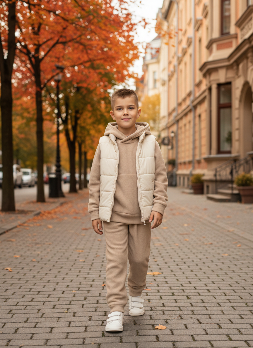 Худи и брюки Утенок 7043г(ш) какао - фото 13