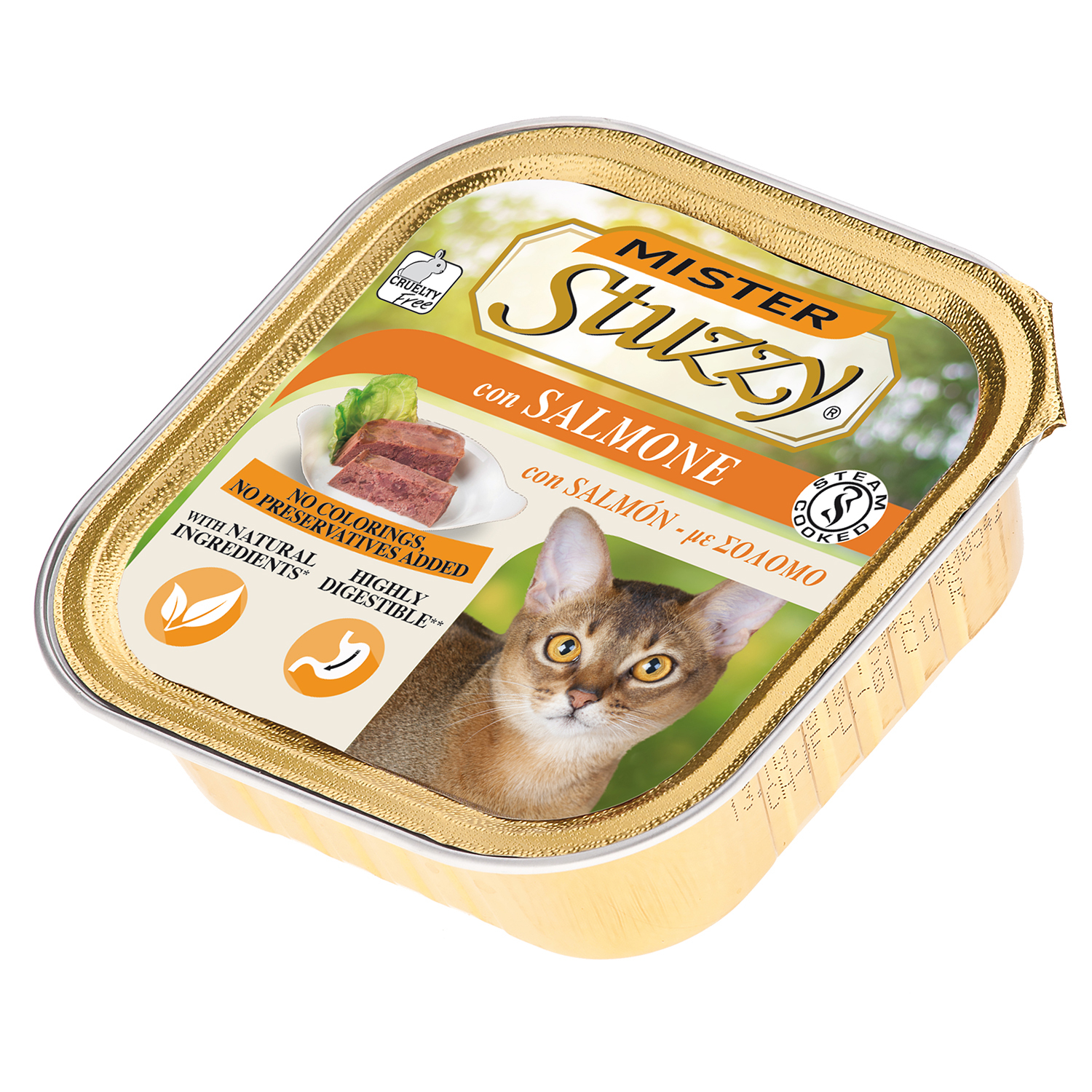 Корм для кошек Stuzzy Mister с лососем консервированный 100г - фото 1