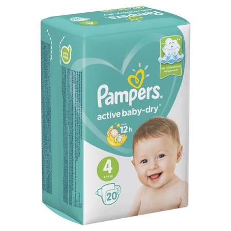Подгузники Pampers Active Baby-Dry 4 (9-14 кг) 20 шт.
