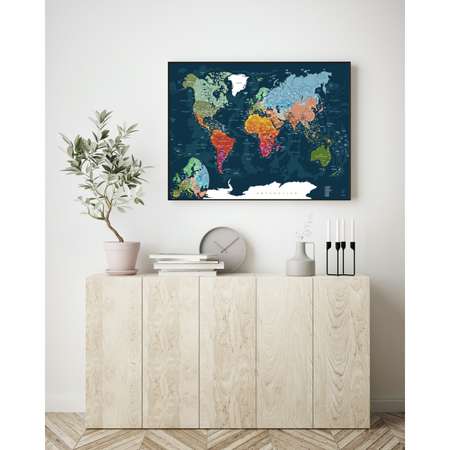 Скретч-карта мира Afi Design Green A1 - 84 х 60 см