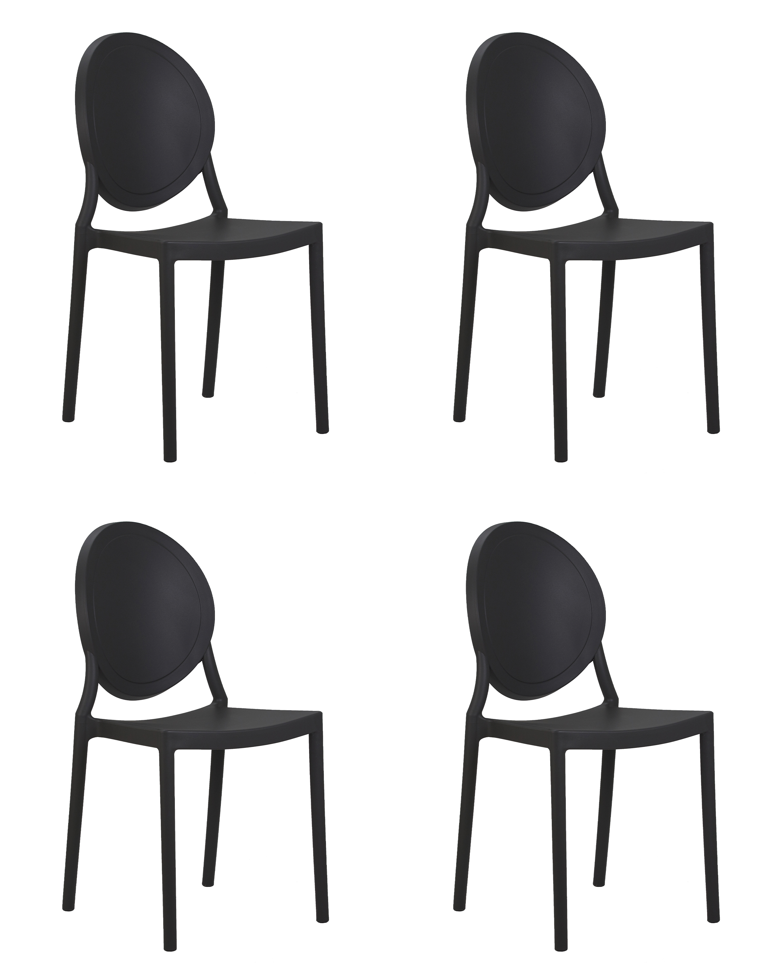 Изображение товара Стул DOBRIN ALBERT 4 шт черный обеденный