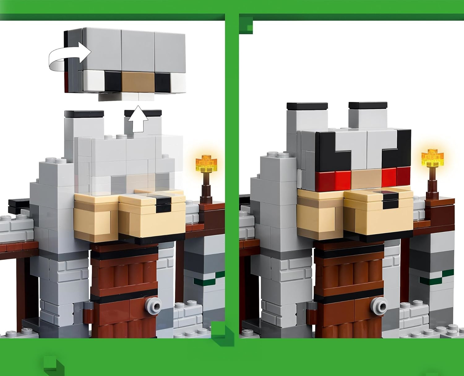 Конструктор LEGO Minecraft Волчья крепость блочный - фото 5
