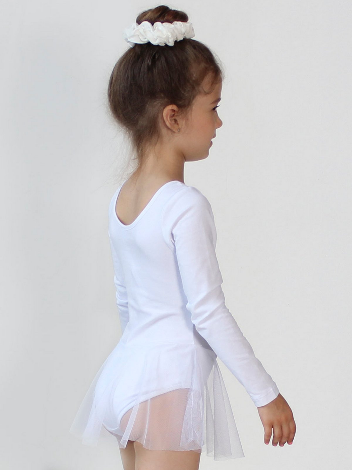 Купальник гимнастический STELLA MODA 26403._белый - фото 4
