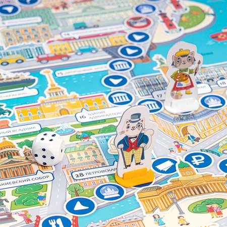 Настольная игра ГЕОДОМ с викториной Пешком по Петербург