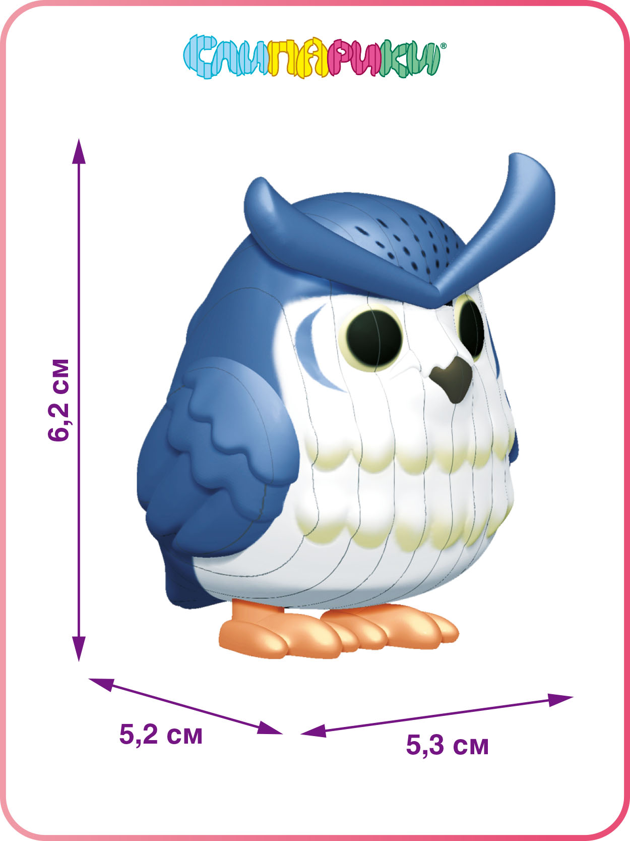 3D пазл-конструктор Слипарики Серия Птицы: Сова - фото 2