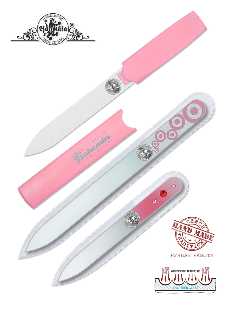 Маникюрный набор BOHEMIA Czech Glass Nail Files 3 предм. - фото 2