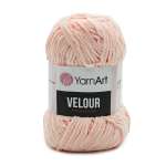 Пряжа для вязания YarnArt Velour 100 г 170 м микрополиэстер мягкая велюровая 5 мотков 869 пудровый