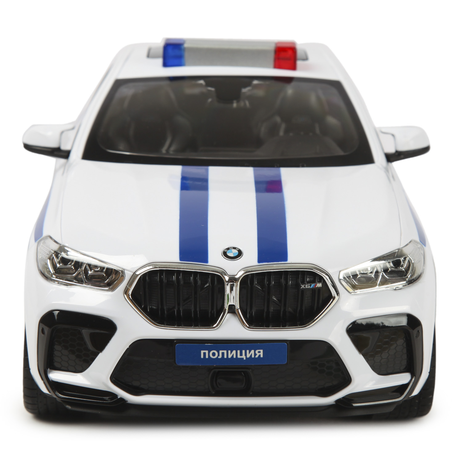 Машина Rastar РУ 1:14 BMW X6 Police Белая 99200P - фото 3