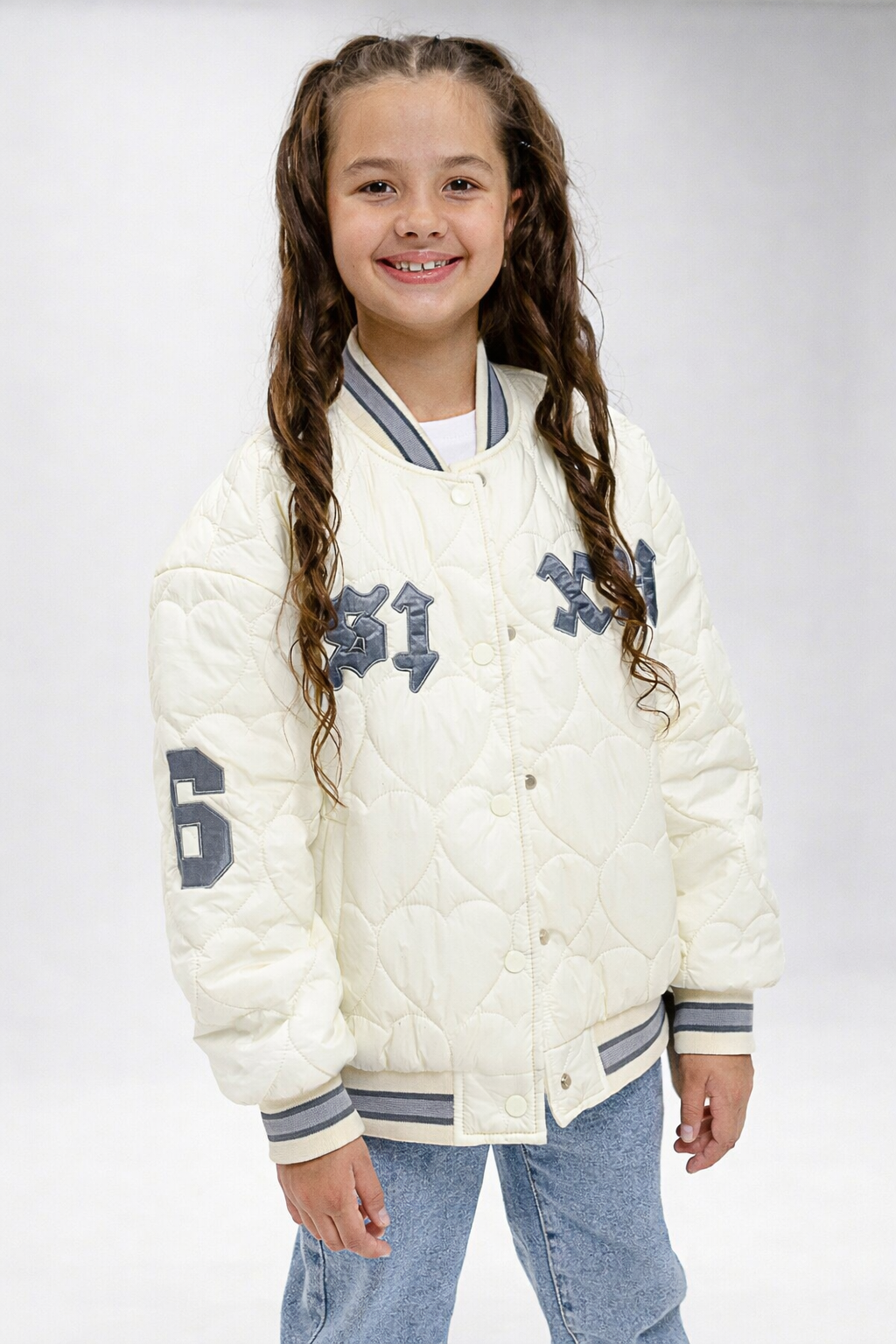 Бомбер KimiLimi 28029 молочный - фото 1