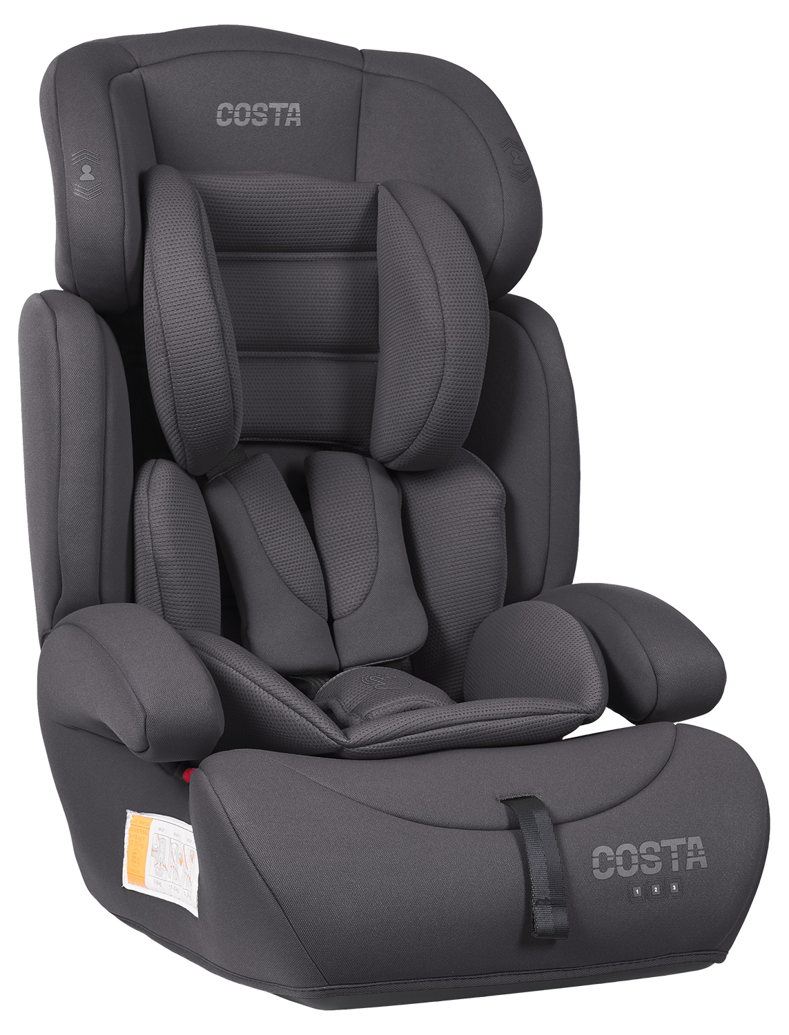 Автокресло Costa YB702A 1/2/3 (9-36 кг) серый - фото 8