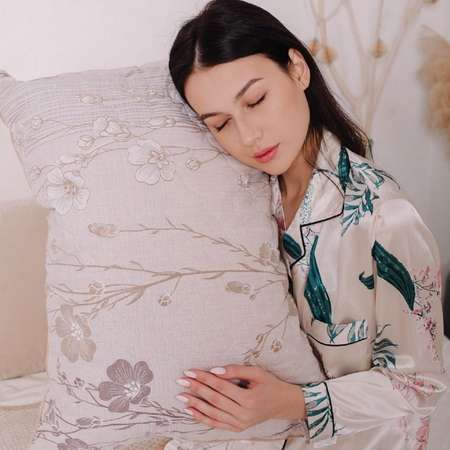 Подушка 40*60 см BIO-TEXTILES стеганная льняным волокном