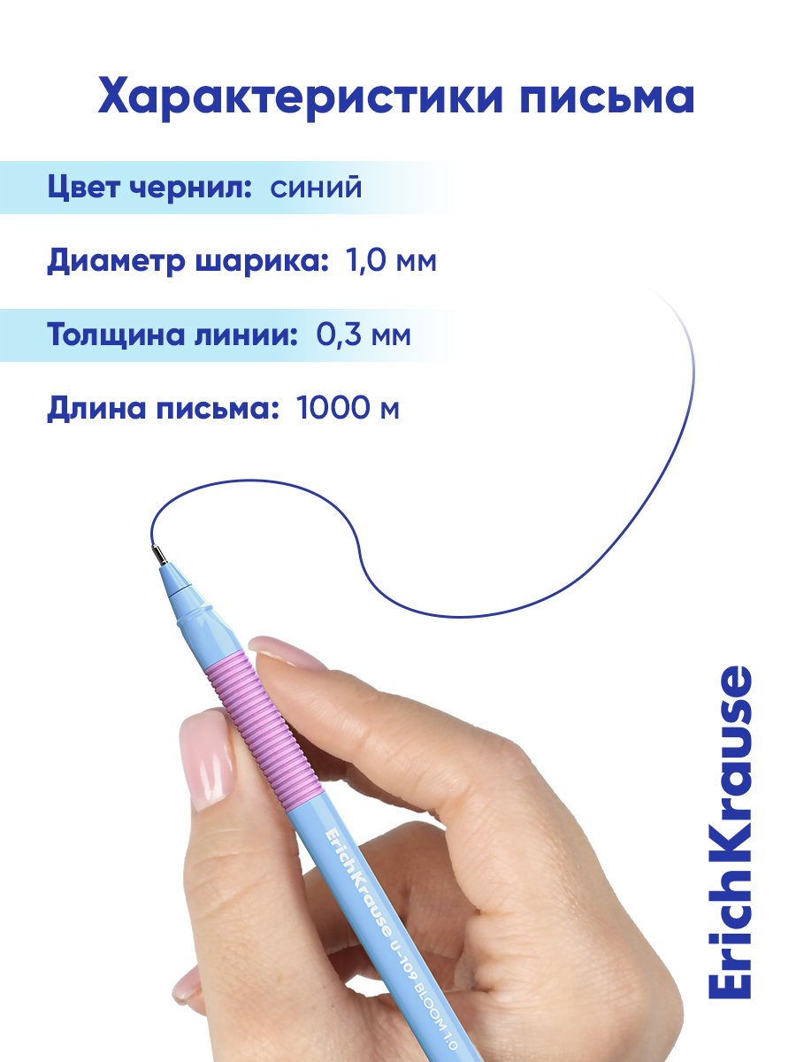 Ручка шариковая ErichKrause 4 шт. - фото 3