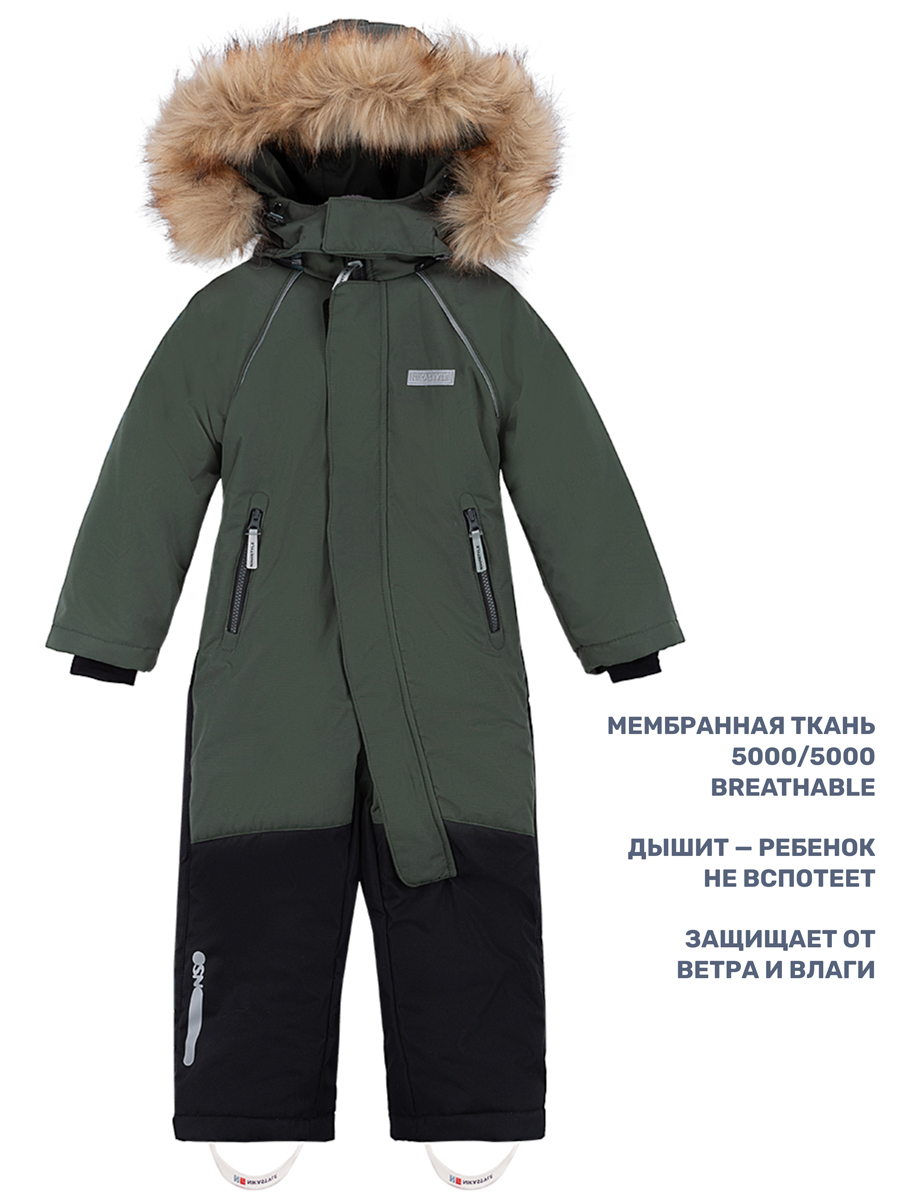 Комбинезон NIKASTYLE 8з0124 хаки/черный - фото 5