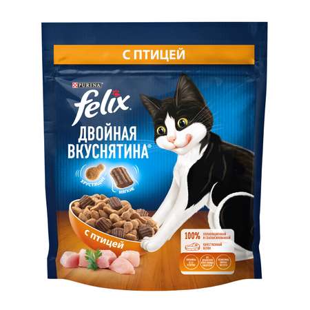 Корм для кошек Felix Двойная вкуснятина с птицей 200г