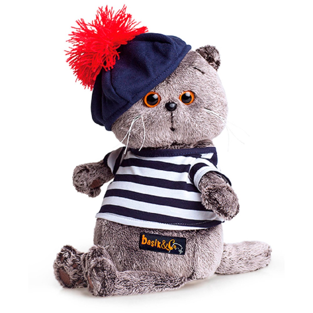 Мягкая игрушка BUDI BASA Басик в тельняшке и берете - фото 1