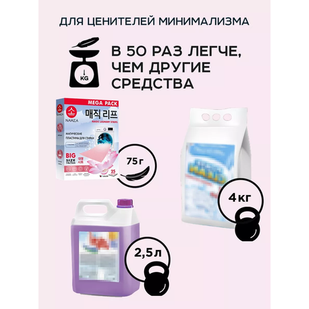 Пластины для стирки белья NAMZA ДЛЯ ЦВЕТНОГО БЕЛЬЯ 25 стирок