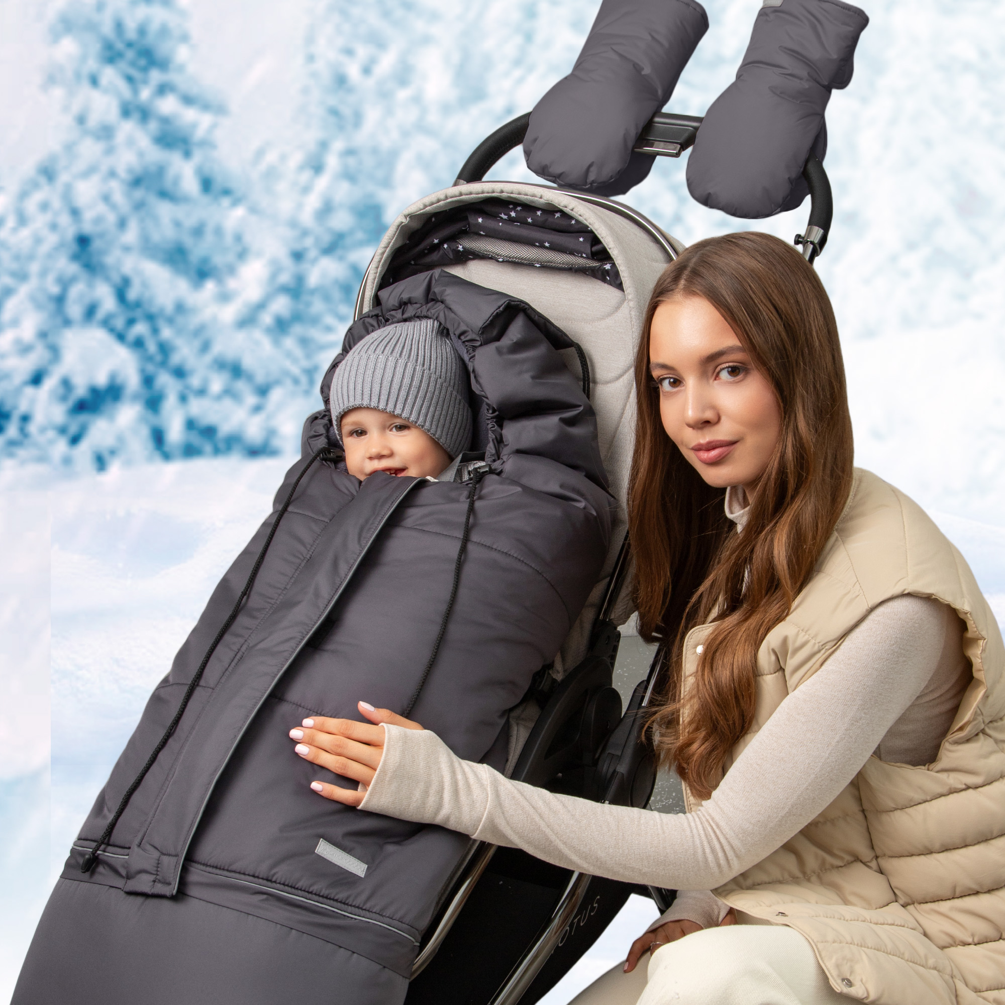 Конверт в коляску Amarobaby Frost Трансформер - фото 15