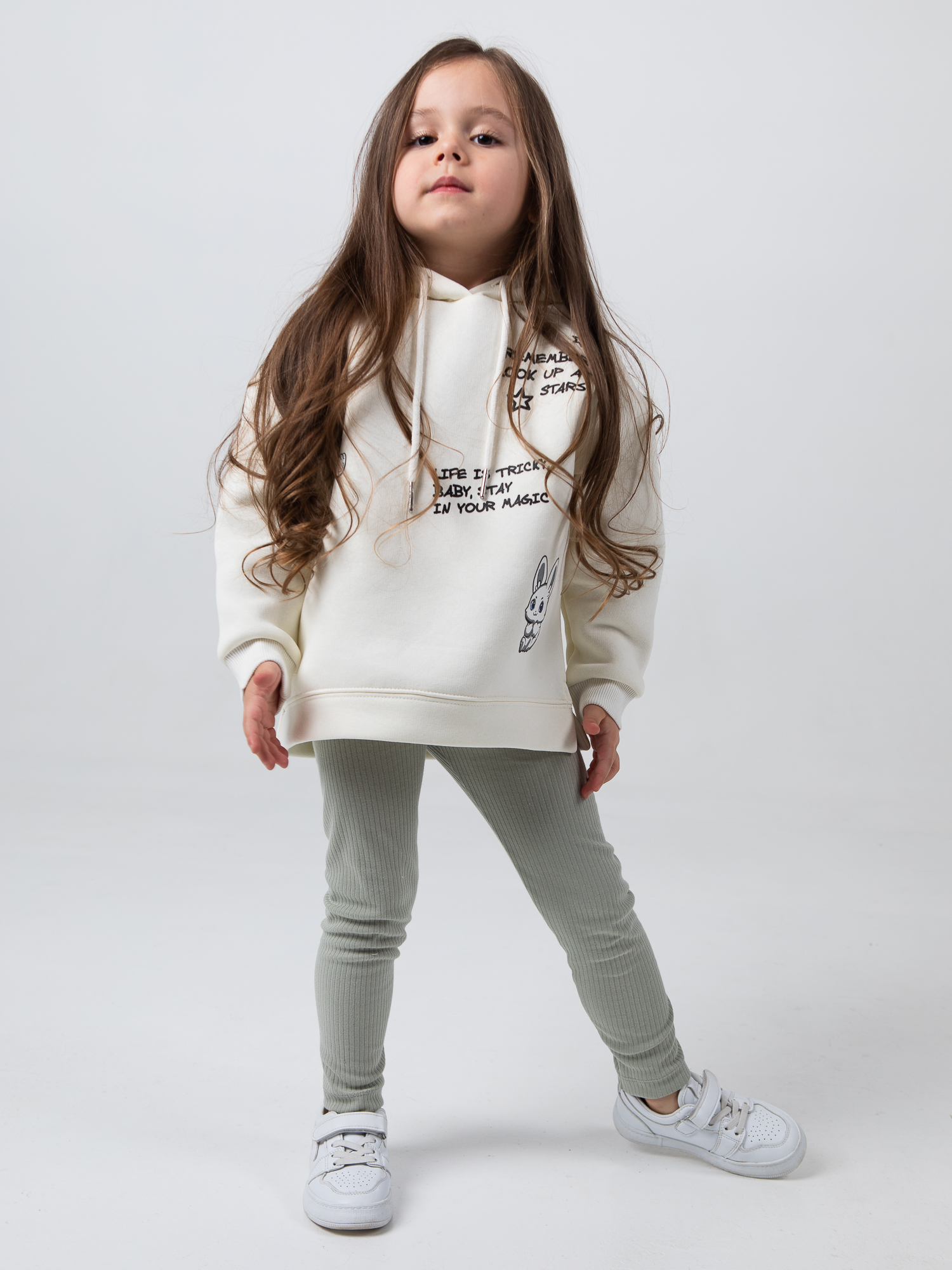 Леггинсы LEVA леггинсы для девочки_рубчик шалфей_полынь - фото 11