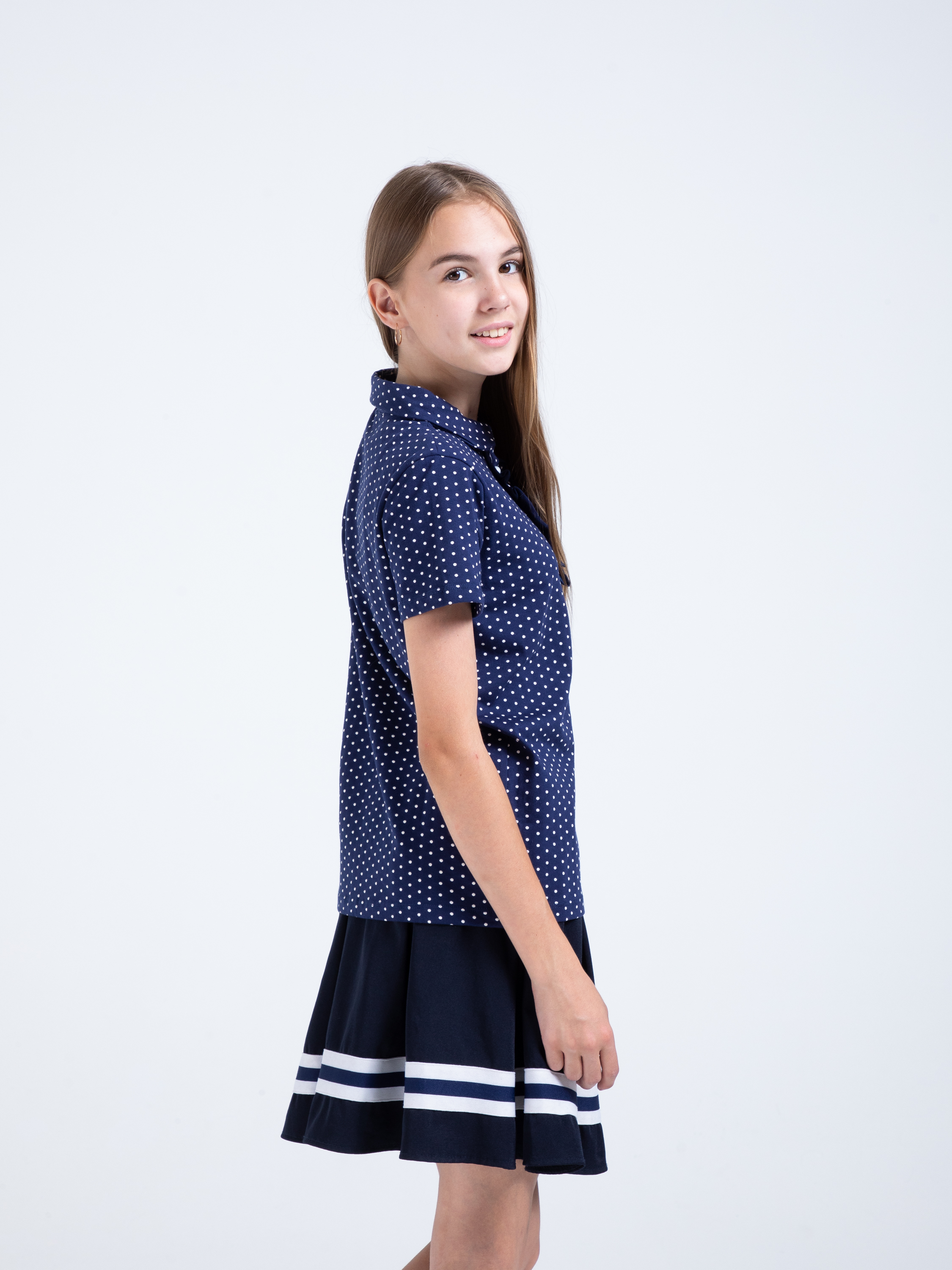 Блузка STELLA MODA 29407_темно-синий - фото 3