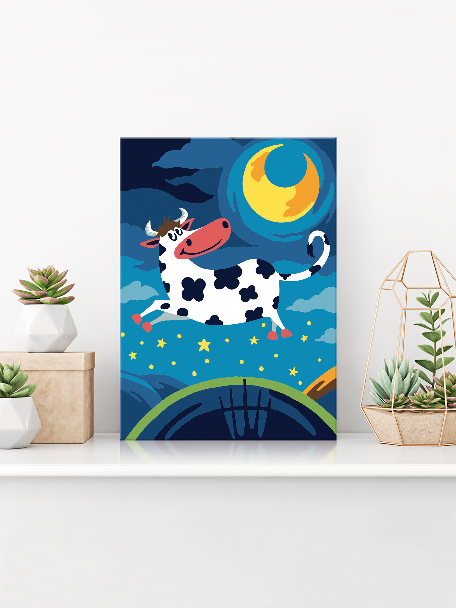 Картина по номерам Hobby Paint Полёт коровы в ассортименте - фото 3