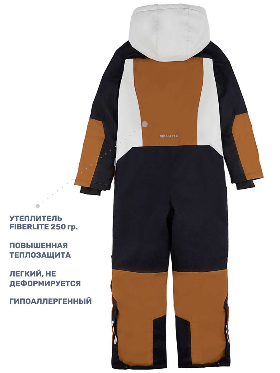 Комбинезон NIKASTYLE 8з6724 кэмел/черный - фото 4