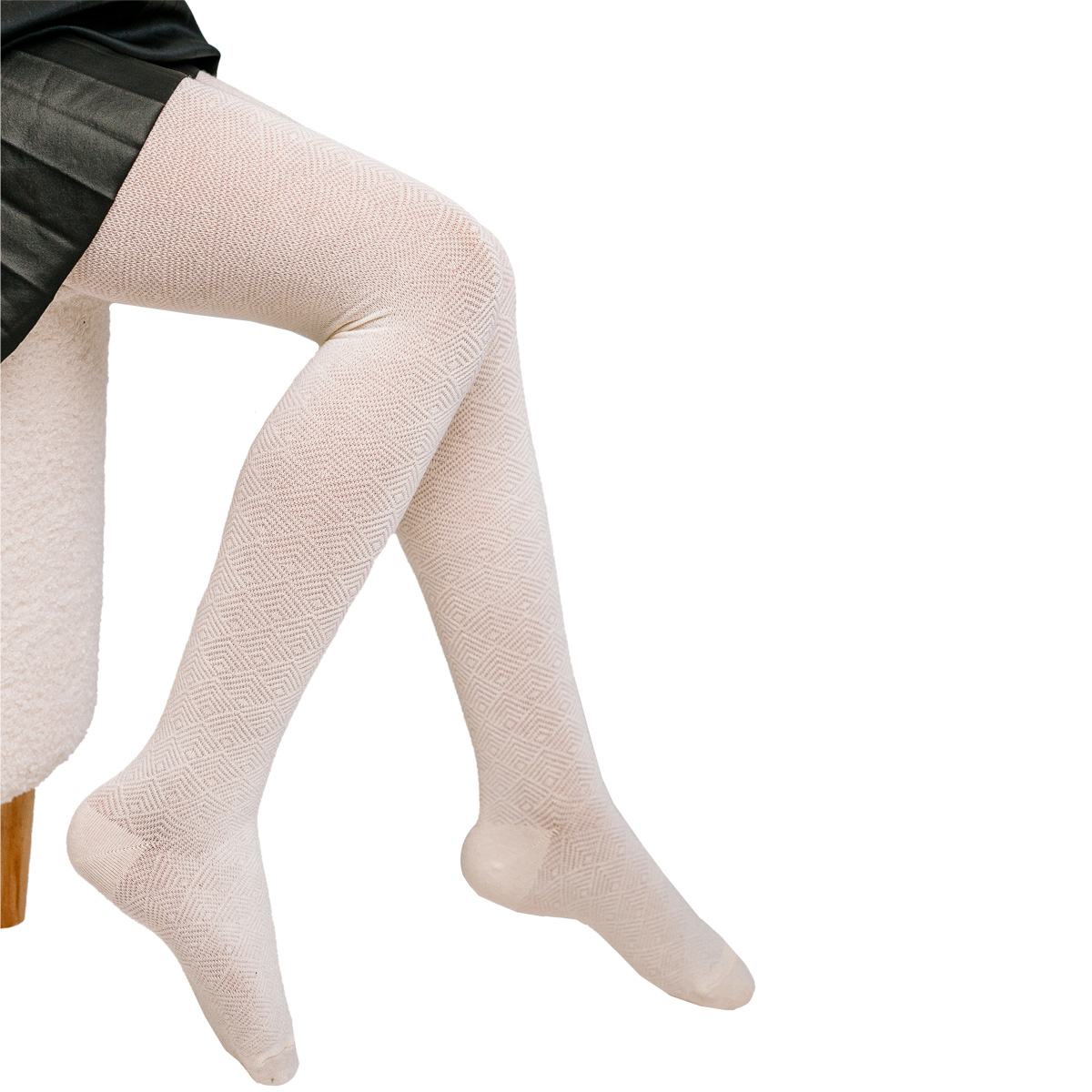 Колготки Ишимбайская чулочная фабрика WL-754 Ромбики крем М - фото 3