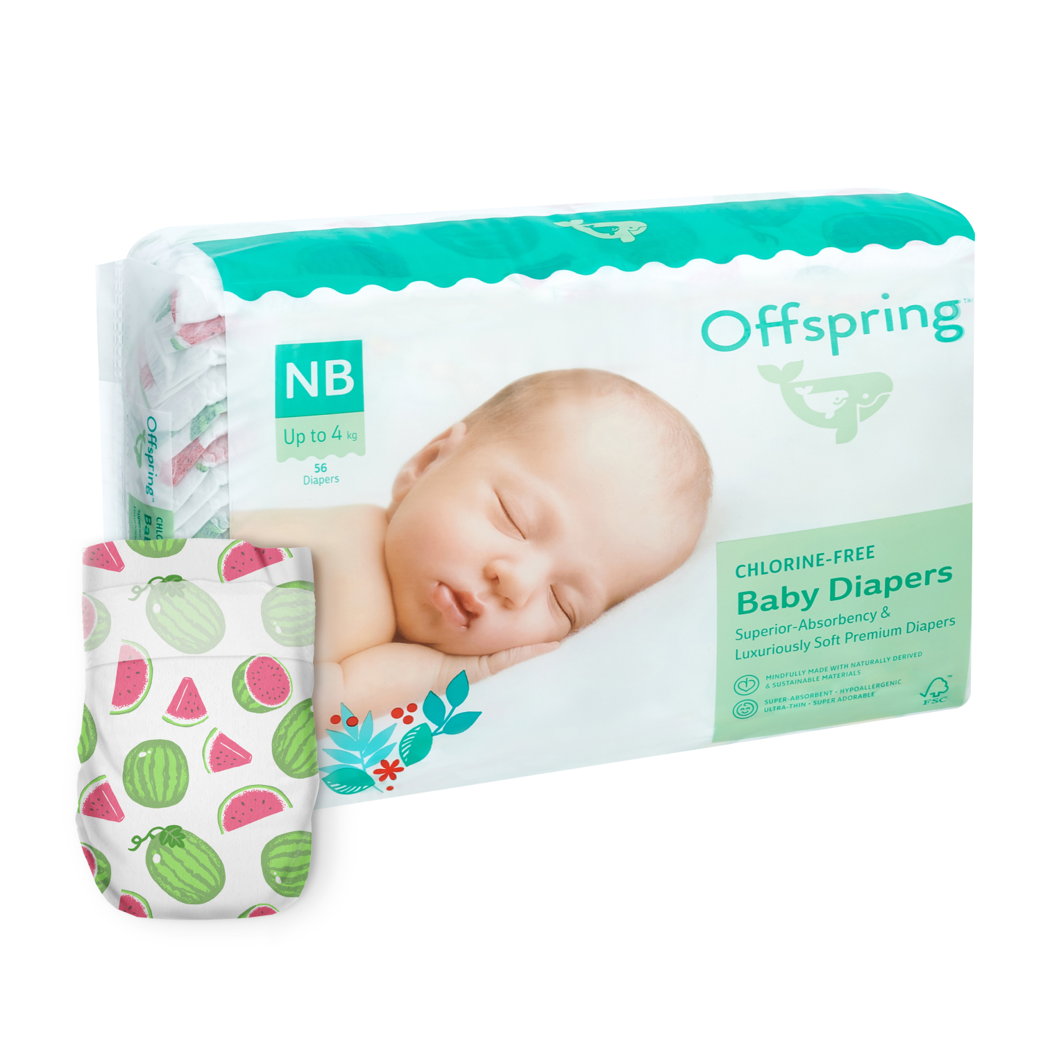 Подгузники Offspring NB (2-4 кг) 56 шт. - фото 3