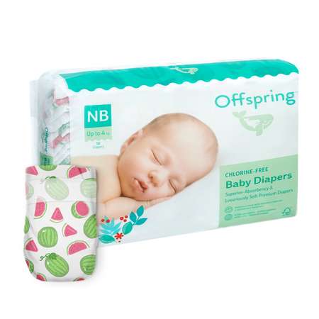 Подгузники Offspring NB (2-4 кг) 56 шт.