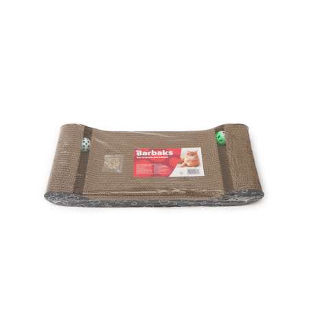 Когтеточка для кошек Barbaks Волна-трек с шариками картонная 53*25см