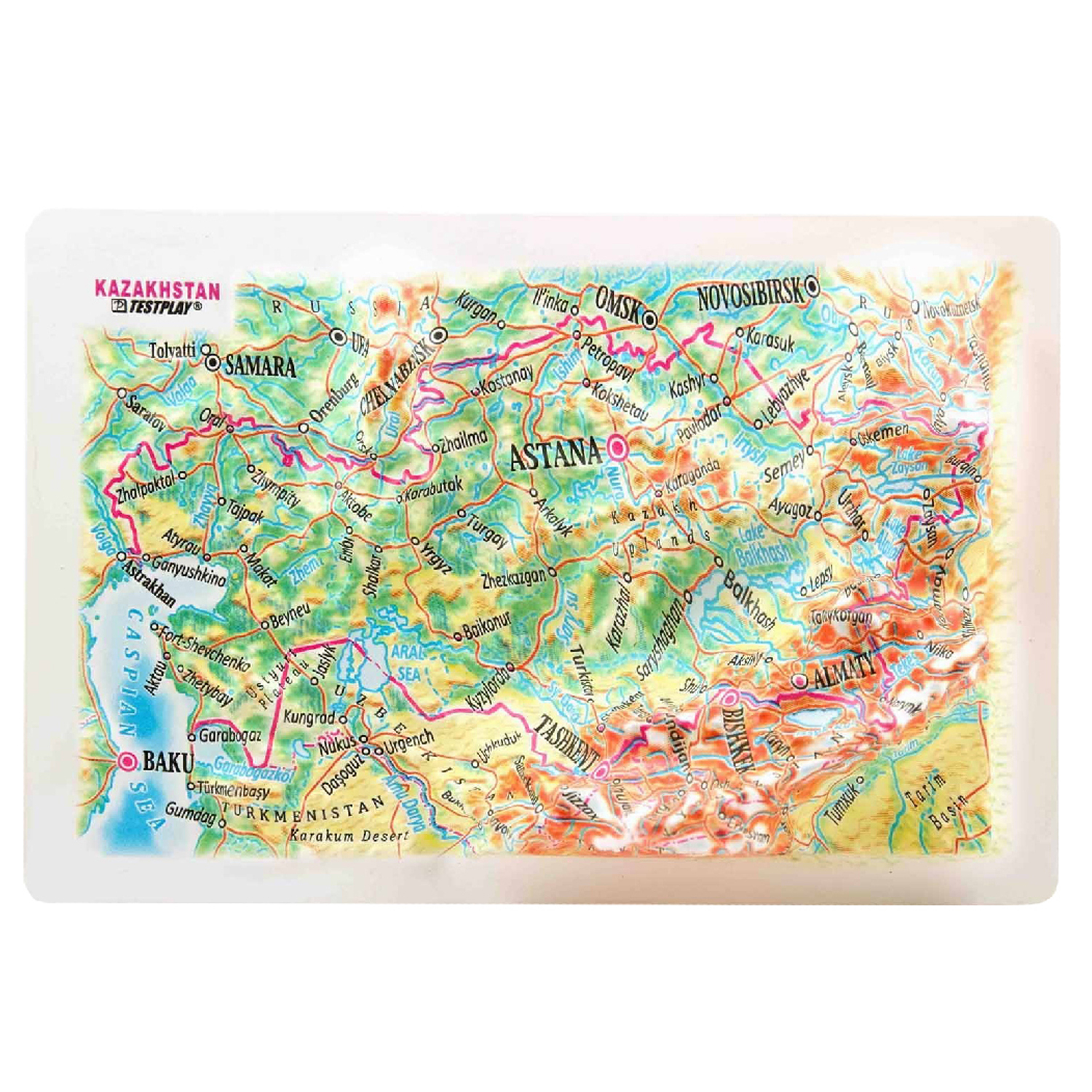 3D карта Testplay Казахстан Mini магнит - фото 1