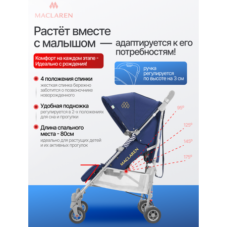 Коляска прогулочная Maclaren Quest ARC Regency Stripe