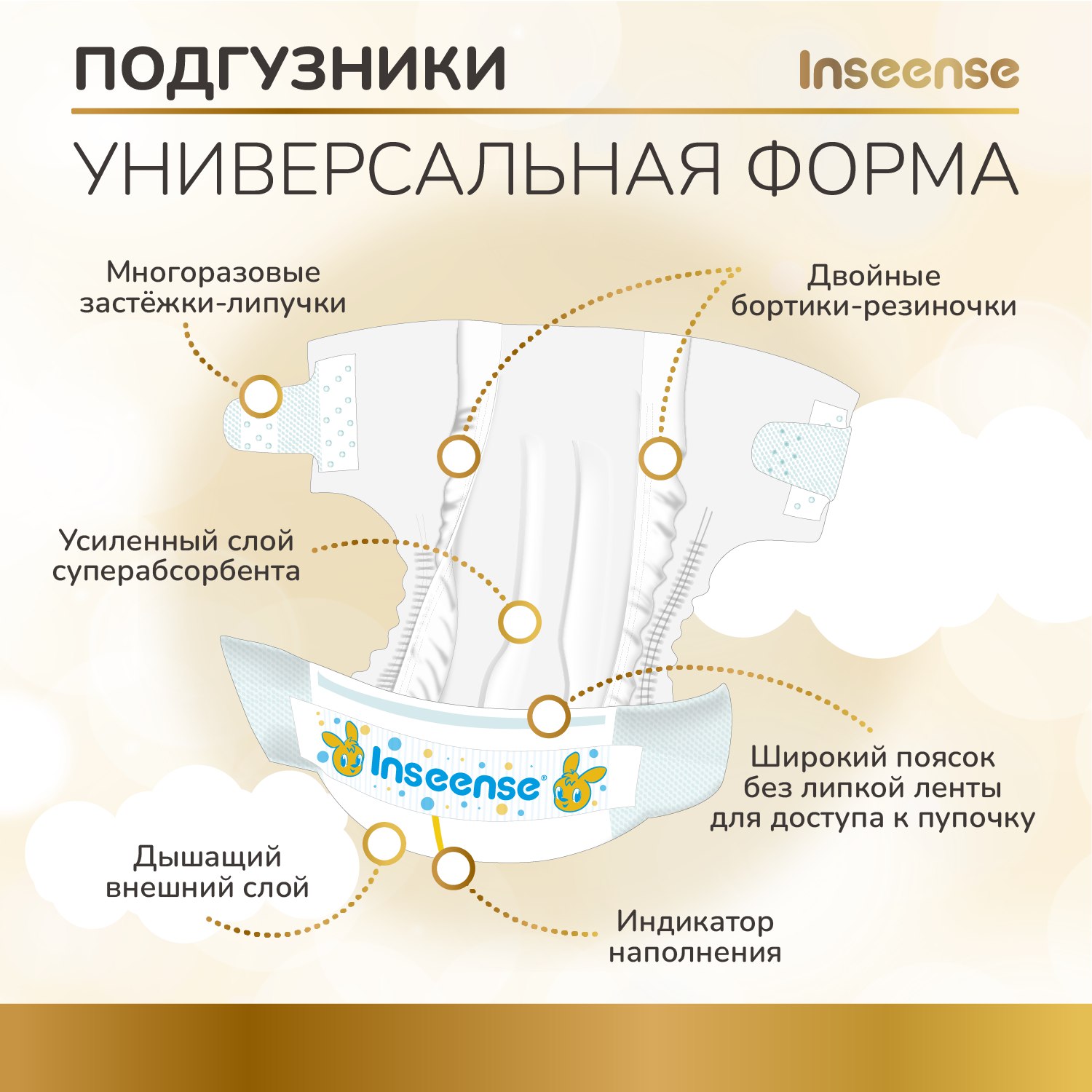 Подгузники INSEENSE XL 48 шт. - фото 4