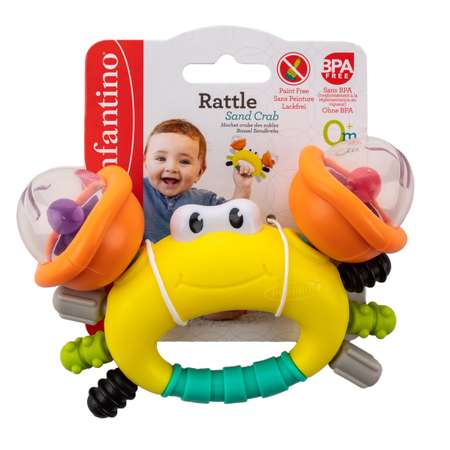 Игрушка INFANTINO погремушка Весёлый краб