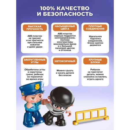 Конструктор ТЕХНО Полицейский участок блочный