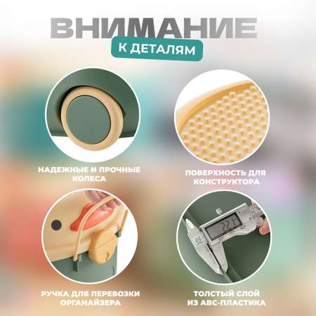 Ящик для хранения игрушек Solmax контейнер на колесиках 57х38х33 см синий