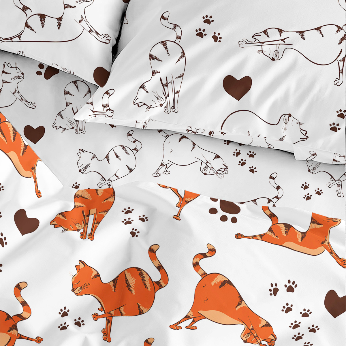 Комплект постельного белья BRAVO Котойога двуспальный 4 предм. - фото 7