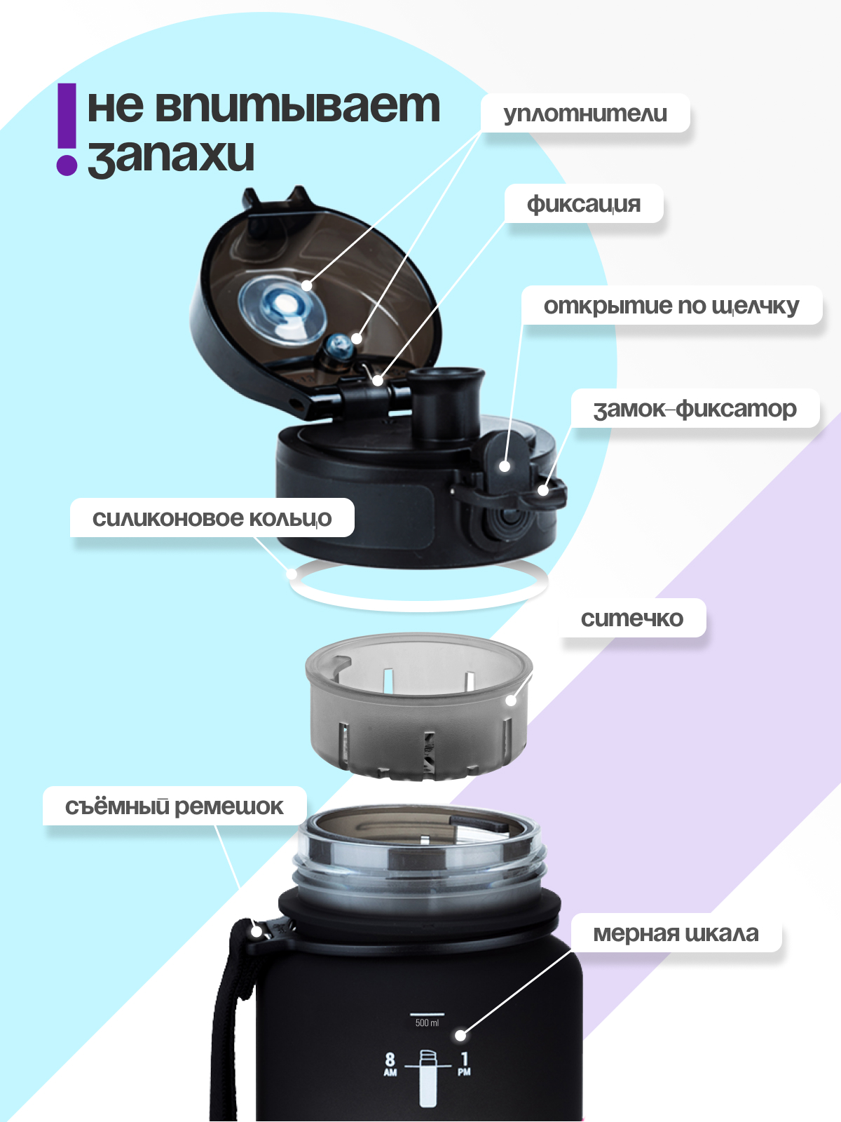 Бутылка UZSPACE 500 мл - фото 2