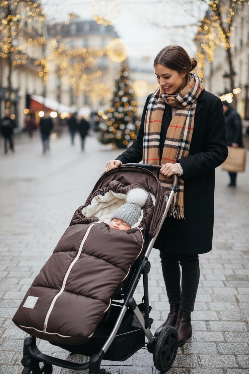 Конверт в коляску Bunnyphant коричневый - фото 1