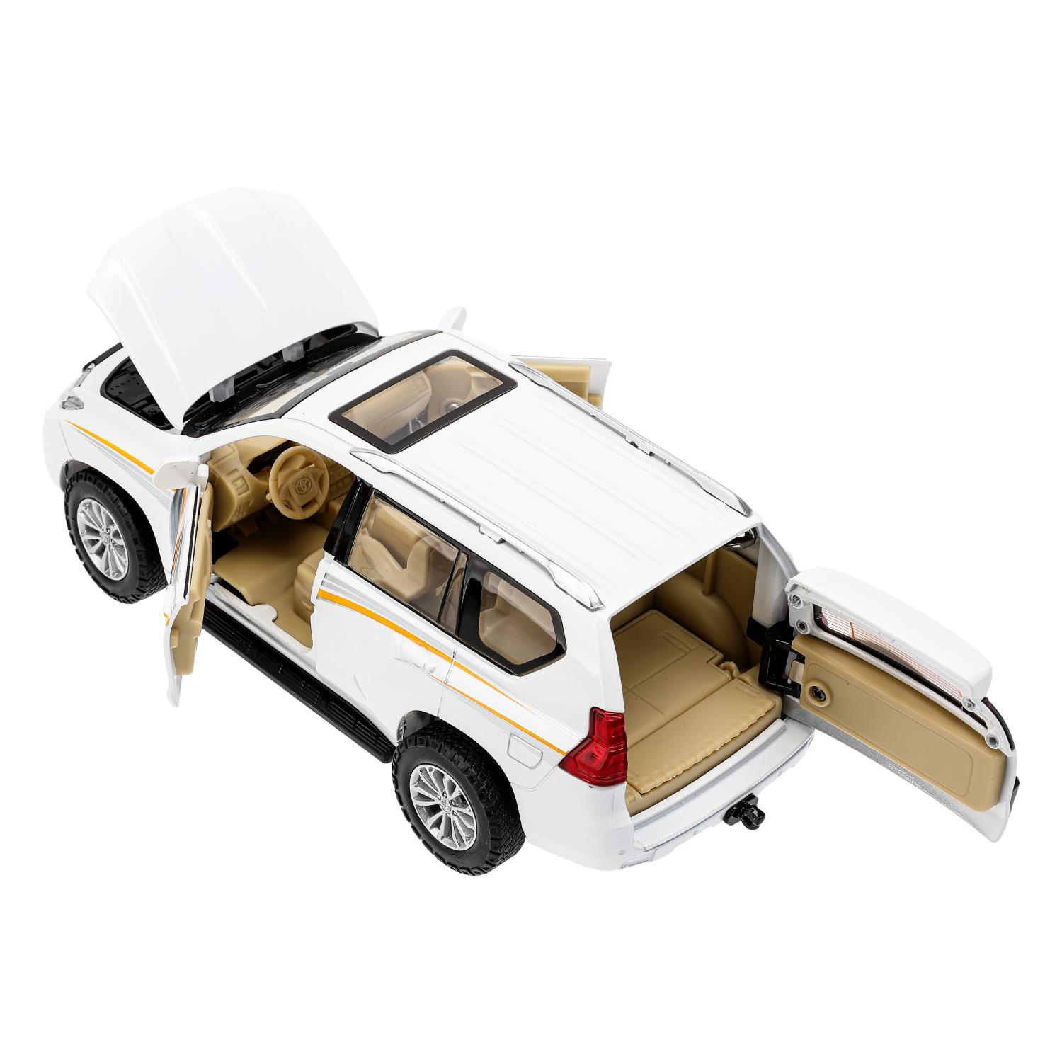 Автомобиль Технопарк Toyota Land Cruiser 1:24 белый 380118 - фото 10