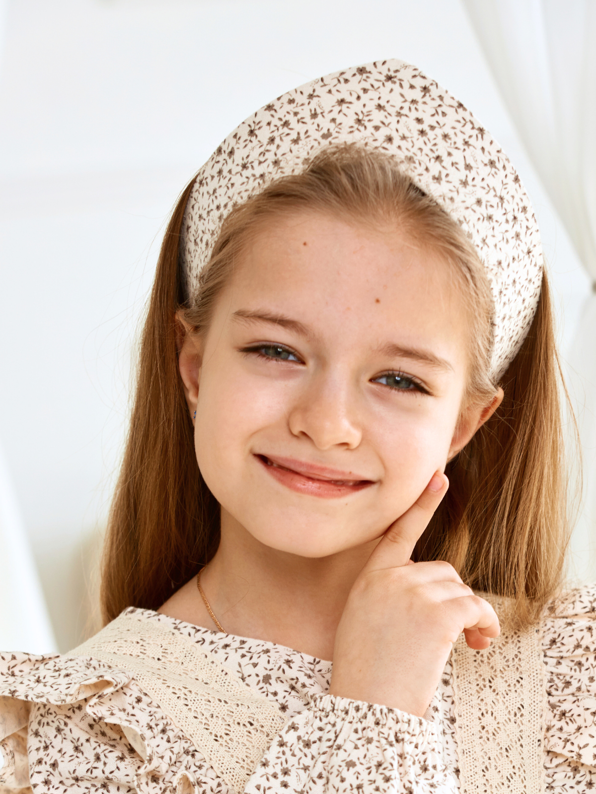 Кокошник MOUN кокошник_фланель_лист/молочн - фото 1