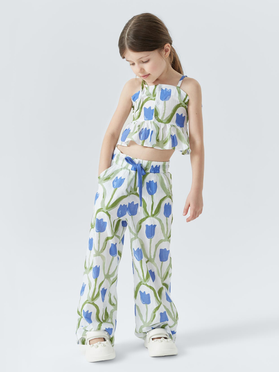 Брюки Happy Baby 88190_blue-flower - фото 1