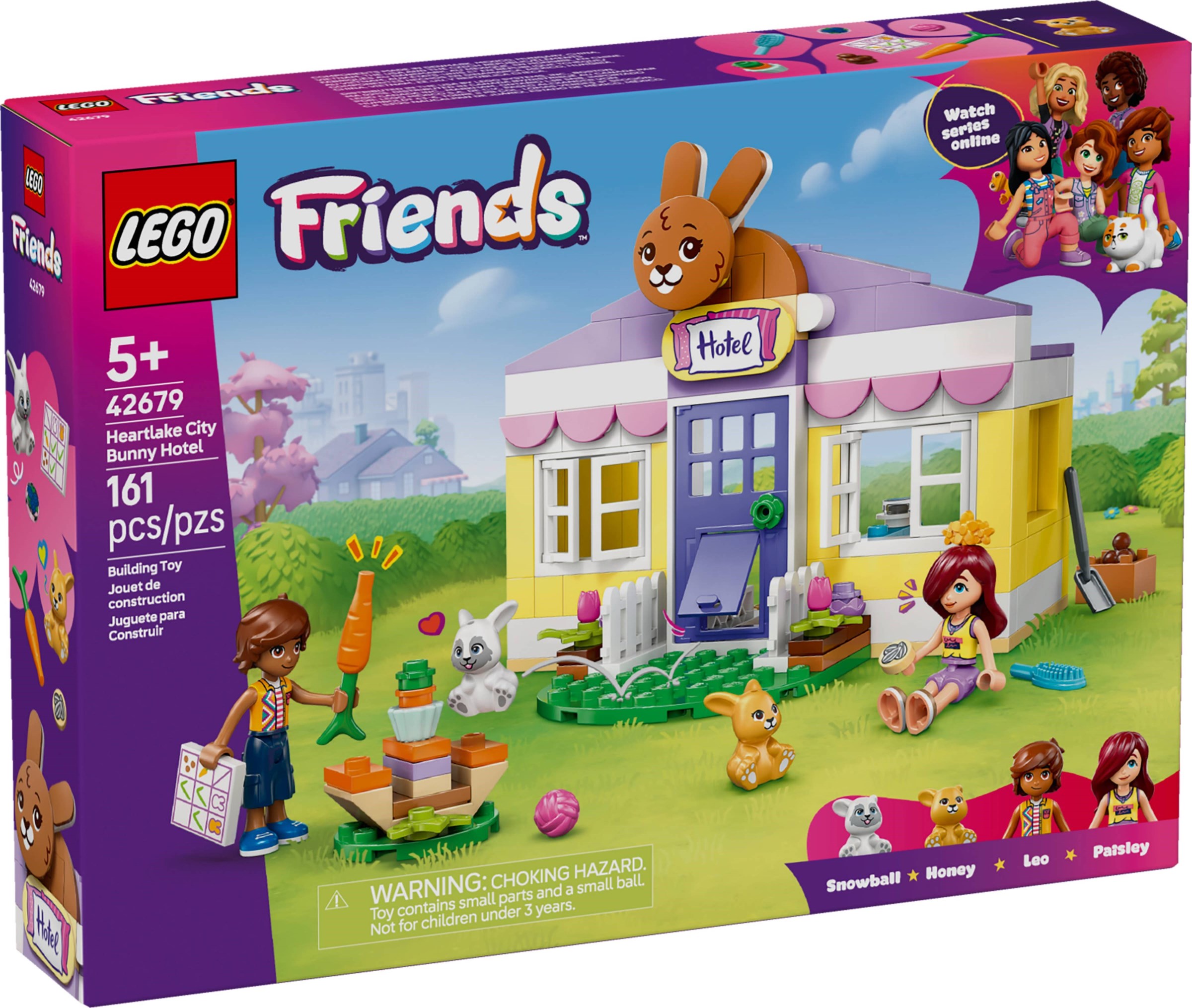 Изображение товара Конструктор LEGO Friends Отель для кроликов 161 деталь, для детей 5+ Изображение товара Конструктор LEGO Friends Отель для кроликов 161 деталь, для детей 5+