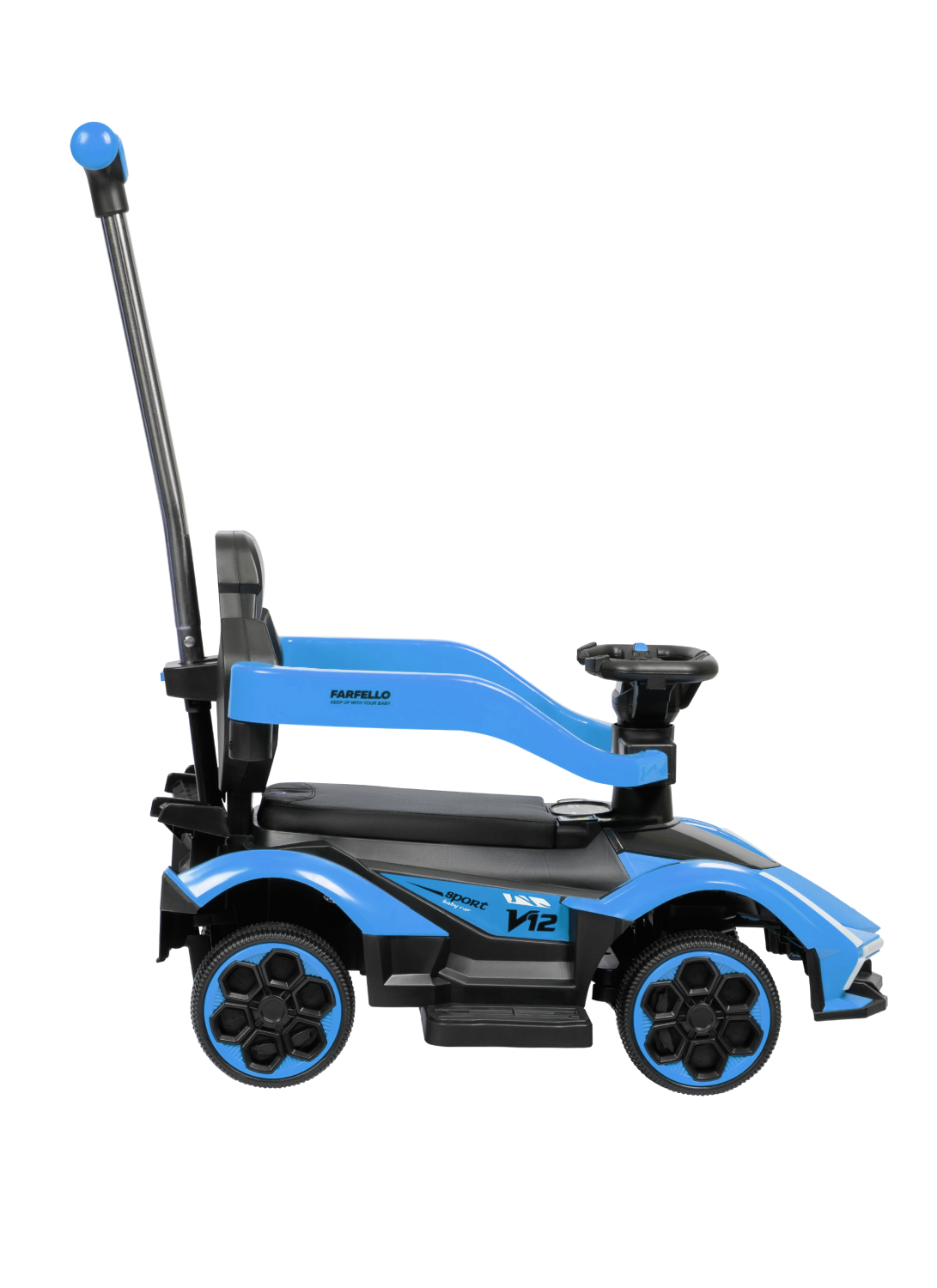 Каталка Farfello K256 с ручкой синий - фото 9