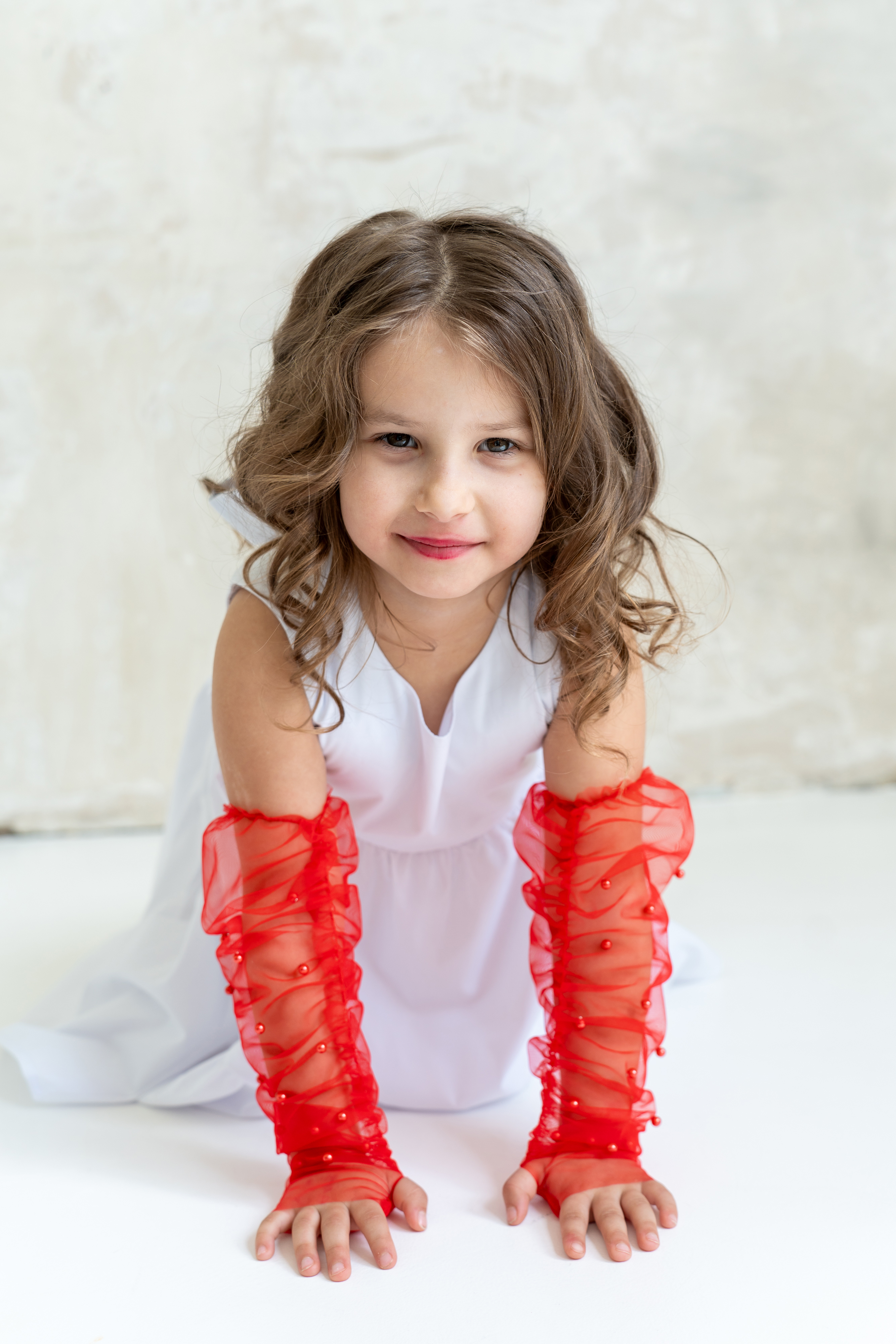 Митенки VasileKiss КрасныйДетскиеМ - фото 1