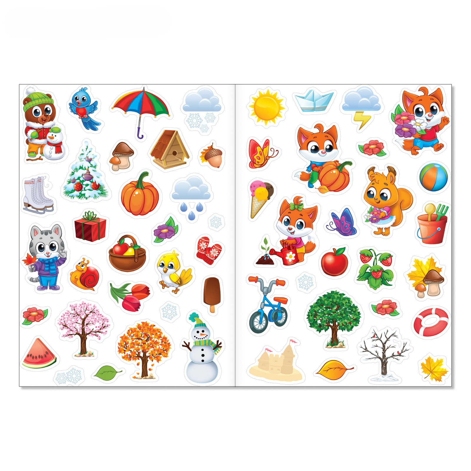 Книжное комплектное издание Буква-ленд с многоразовыми наклейками Мир вокруг меня 2 шт - фото 4