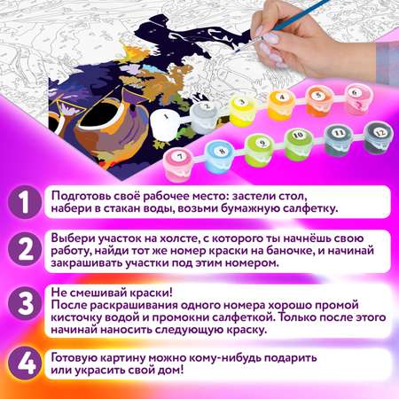 Картина по номерам Юнландия Щенки на прогулке