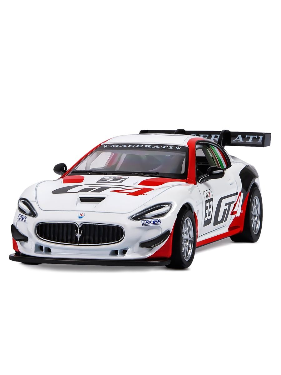 Автомобиль АВТОпанорама Maserati Gran Turismo MC GT4 1:32 JB1251321 - фото 11