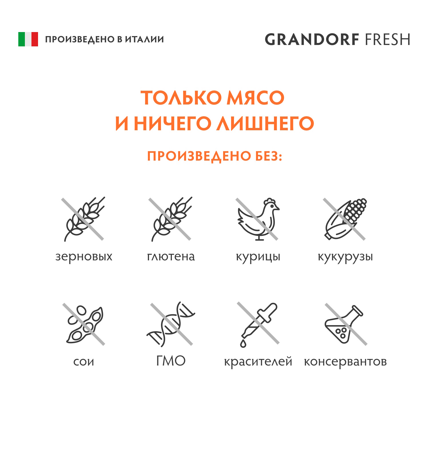 Корм для собак GRANDORF FRESH Паштет из утки 200г - фото 5
